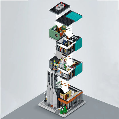 MOC Building Block Set: Experts MOC The Office Building Boss on Top, Model 7702