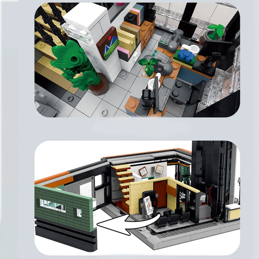 MOC Building Block Set: Experts MOC The Office Building Boss on Top, Model 7702