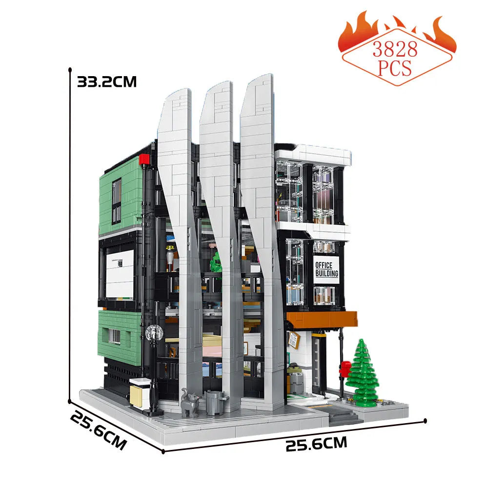 MOC Building Block Set: Experts MOC The Office Building Boss on Top, Model 7702