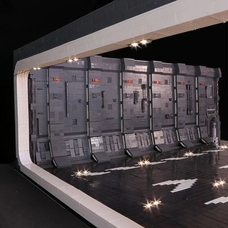 MOC Motorized Building Block Set: Docking Bay MOC For Star Wars UCS Millennium Falcon and Light, Model 327L