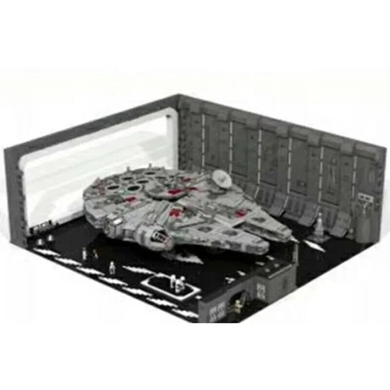 MOC Motorized Building Block Set: Docking Bay MOC For Star Wars UCS Millennium Falcon and Light, Model 327L