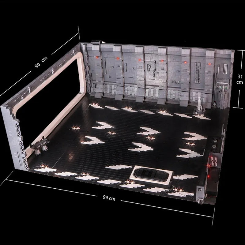 MOC Motorized Building Block Set: Docking Bay MOC For Star Wars UCS Millennium Falcon and Light, Model 327L