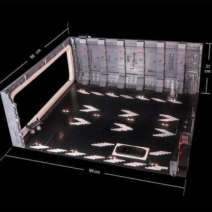 MOC Motorized Building Block Set: Docking Bay MOC For Star Wars UCS Millennium Falcon and Light, Model 327L