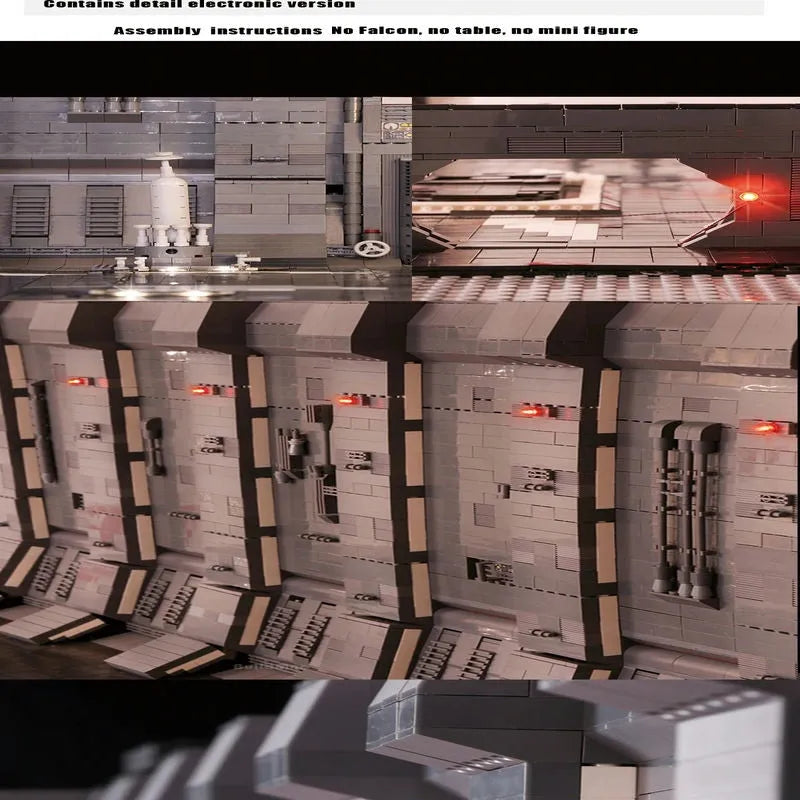 MOC Motorized Building Block Set: Docking Bay MOC For Star Wars UCS Millennium Falcon and Light, Model 327L