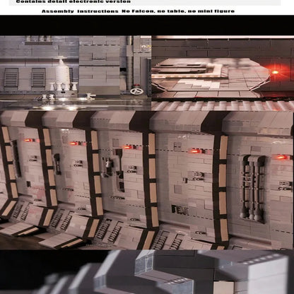 MOC Motorized Building Block Set: Docking Bay MOC For Star Wars UCS Millennium Falcon and Light, Model 327L