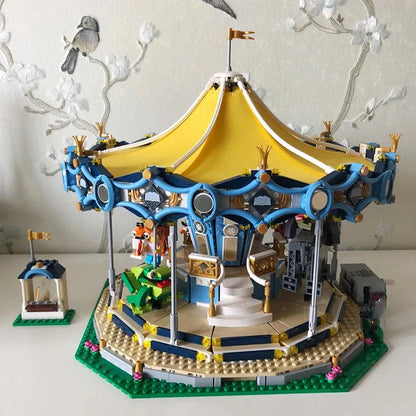 MOC Motorized Building Block Set: Street City Carousel, Model 15036