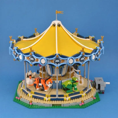 MOC Motorized Building Block Set: Street City Carousel, Model 15036