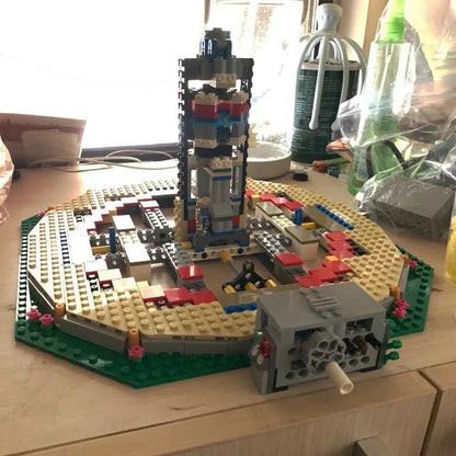MOC Motorized Building Block Set: Street City Carousel, Model 15036