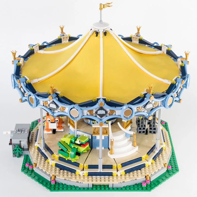 MOC Motorized Building Block Set: Street City Carousel, Model 15036
