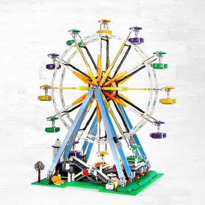 MOC Motorized Building Block Set: Street City Ferris Wheel, Model 15012