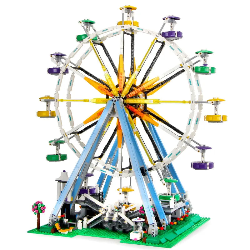 MOC Motorized Building Block Set: Street City Ferris Wheel, Model 15012