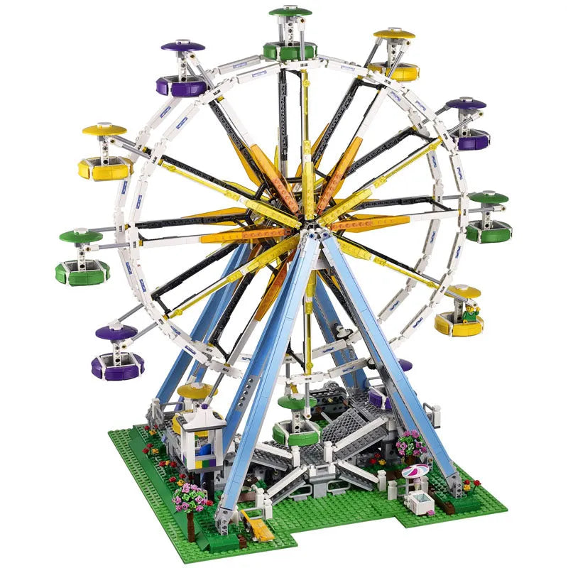 MOC Motorized Building Block Set: Street City Ferris Wheel, Model 15012