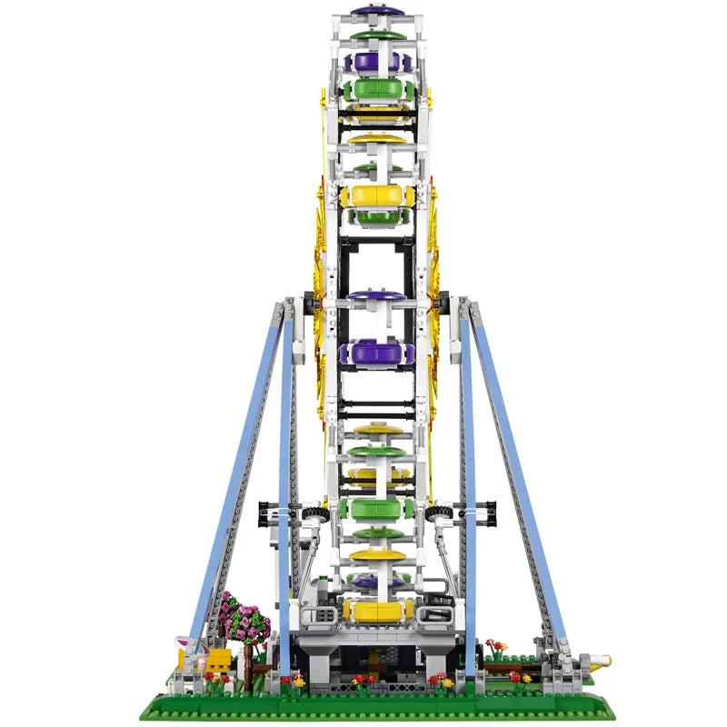 MOC Motorized Building Block Set: Street City Ferris Wheel, Model 15012