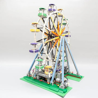MOC Motorized Building Block Set: Street City Ferris Wheel, Model 15012