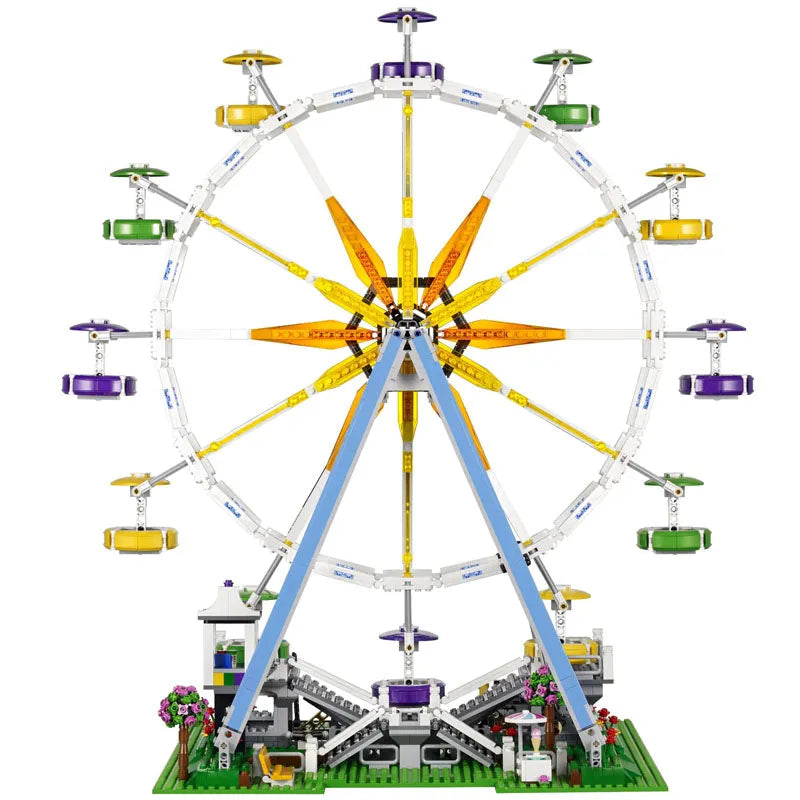 MOC Motorized Building Block Set: Street City Ferris Wheel, Model 15012