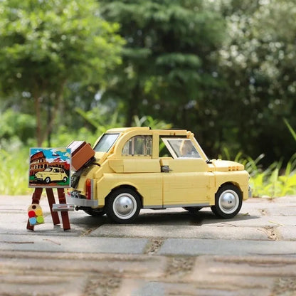 MOC Building Block Set: Classic Fiat 500 Car, Model 2021
