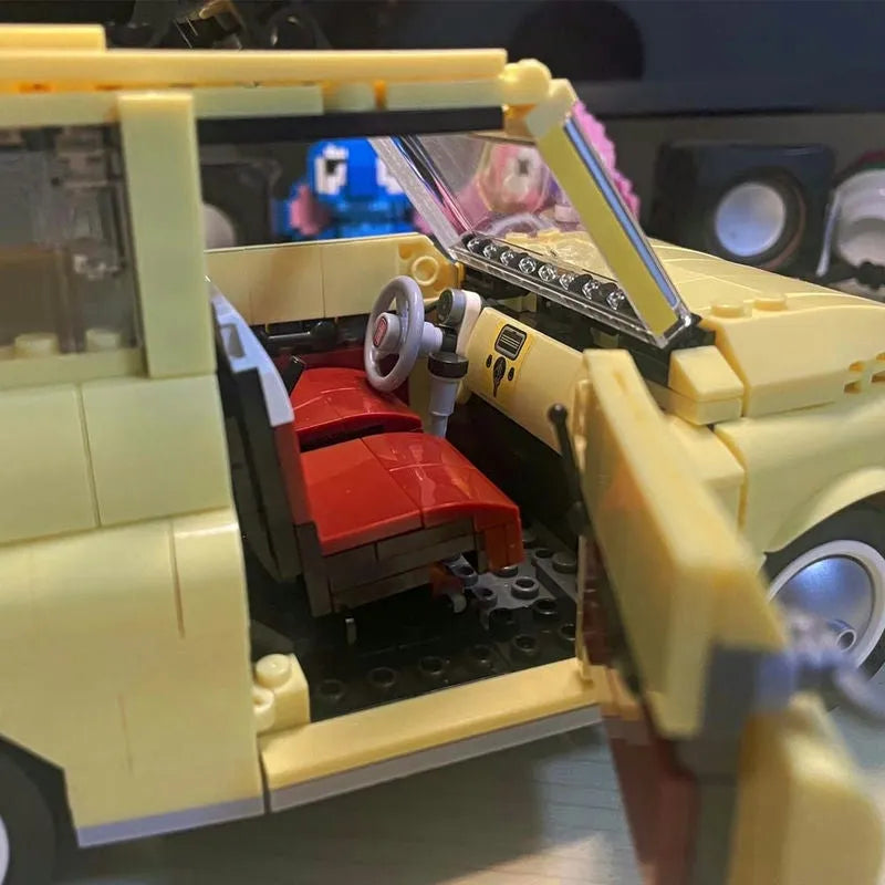MOC Building Block Set: Classic Fiat 500 Car, Model 2021