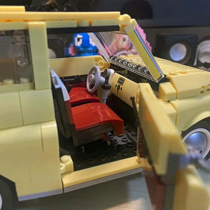 MOC Building Block Set: Classic Fiat 500 Car, Model 2021