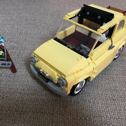 MOC Building Block Set: Classic Fiat 500 Car, Model 2021