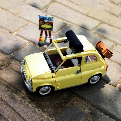 MOC Building Block Set: Classic Fiat 500 Car, Model 2021