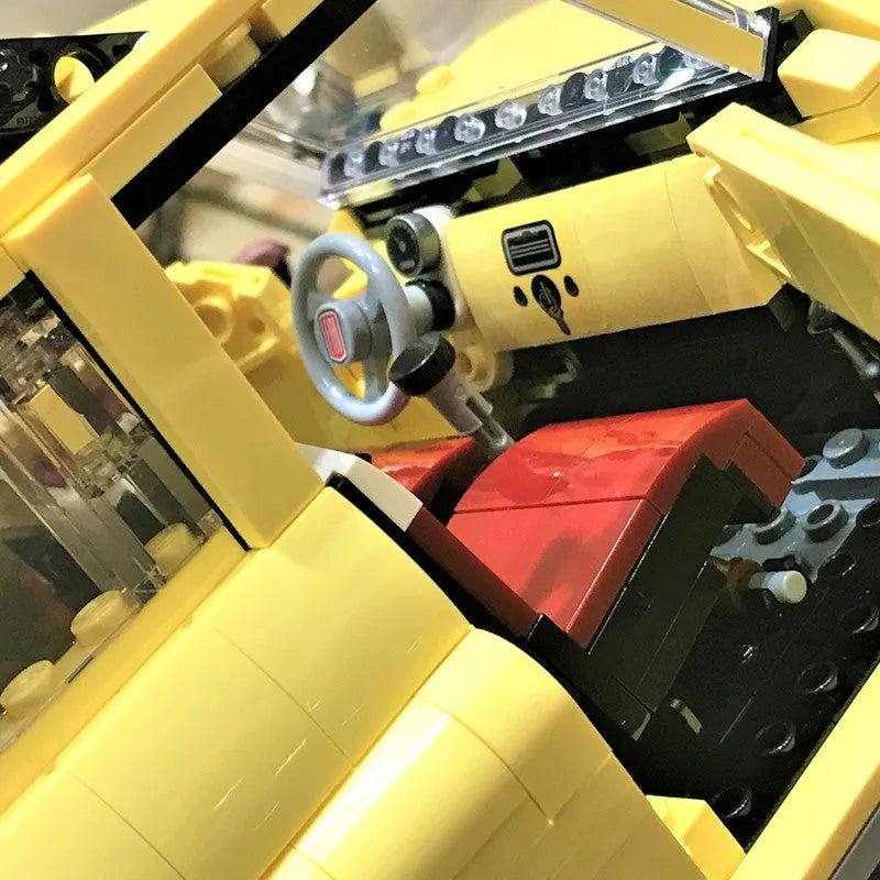 MOC Building Block Set: Classic Fiat 500 Car, Model 2021