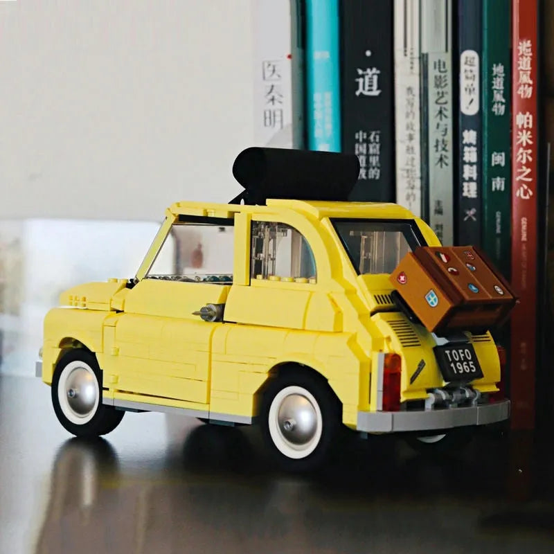 MOC Building Block Set: Classic Fiat 500 Car, Model 2021