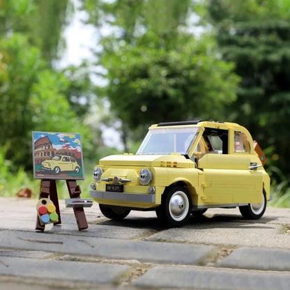 MOC Building Block Set: Classic Fiat 500 Car, Model 2021