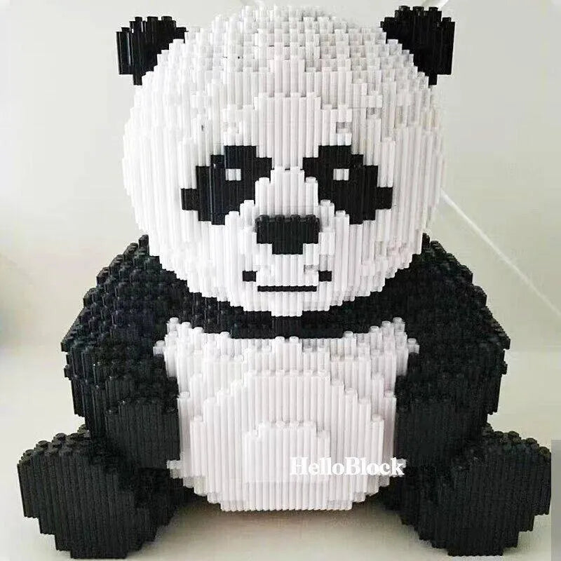 MOC Building Block Set: Large Panda Bear MINI, Model 8036