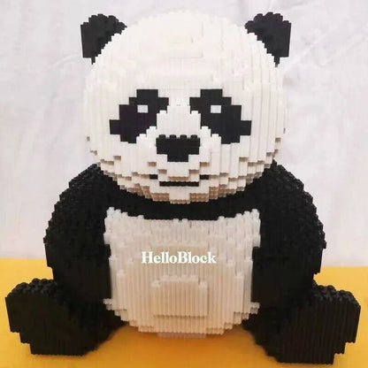 MOC Building Block Set: Large Panda Bear MINI, Model 8036
