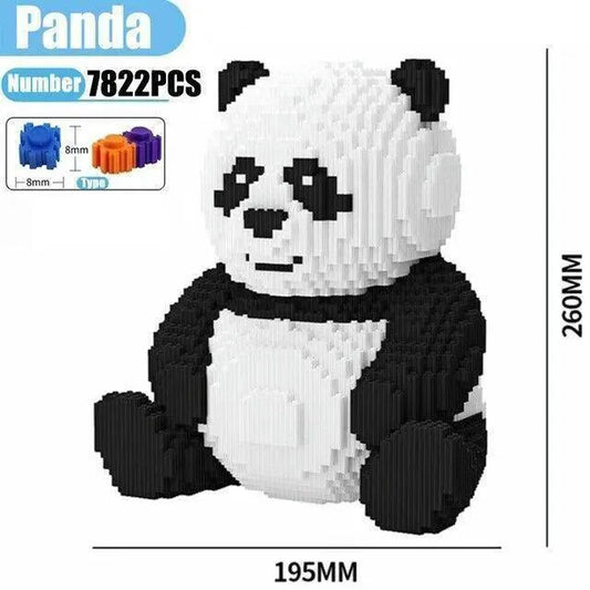 MOC Building Block Set: Large Panda Bear MINI, Model 8036