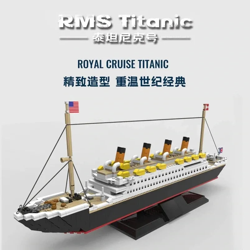 MOC Building Block Set: Experts RMS Titanic Steam Ship Boat 15005, Model PG15005