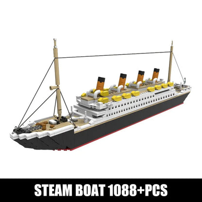 MOC Building Block Set: Experts RMS Titanic Steam Ship Boat 15005, Model PG15005