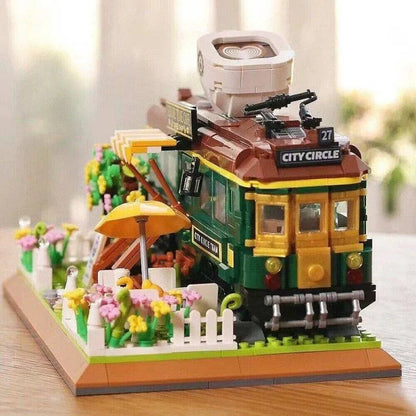MOC Building Block Set: Experts Train Coffee House Modular MINI, Model DZ6002