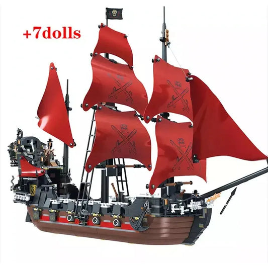 MOC Building Block Set: 16009 Pirates Of Caribbean Queen Anne's Revenge Ship