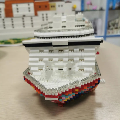 MOC Building Block Set: Big Luxury Cruise Liner Ship MINI, Model 7800