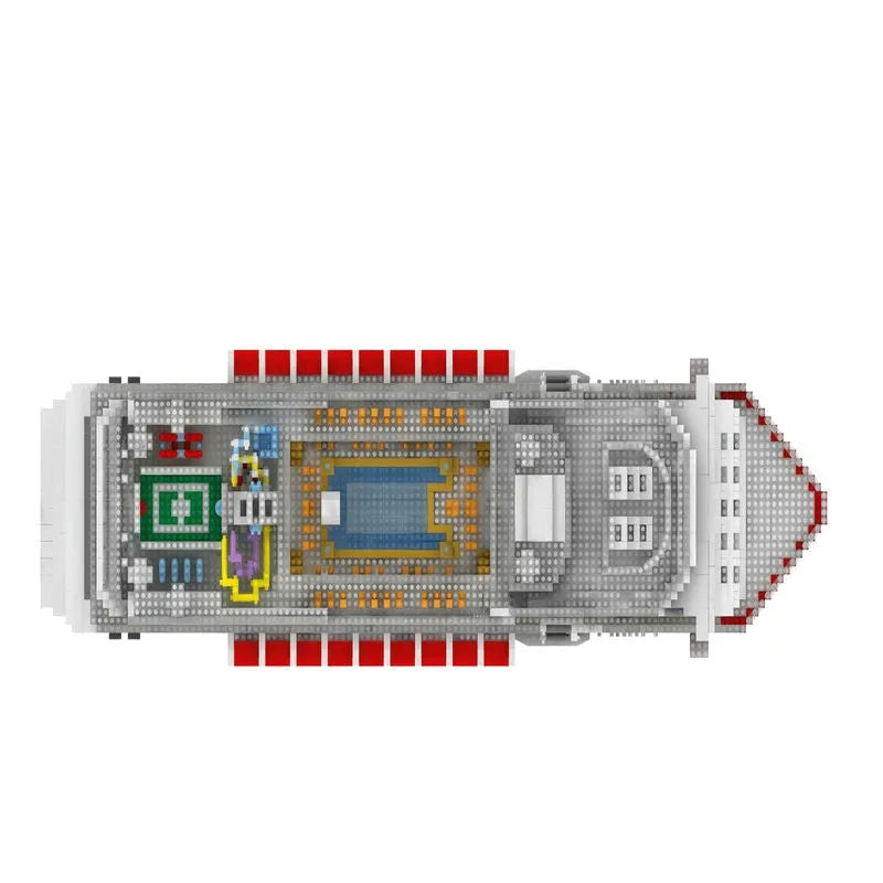 MOC Building Block Set: Big Luxury Cruise Liner Ship MINI, Model 7800