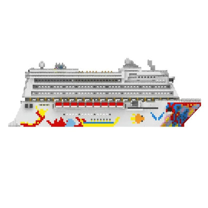 MOC Building Block Set: Big Luxury Cruise Liner Ship MINI, Model 7800