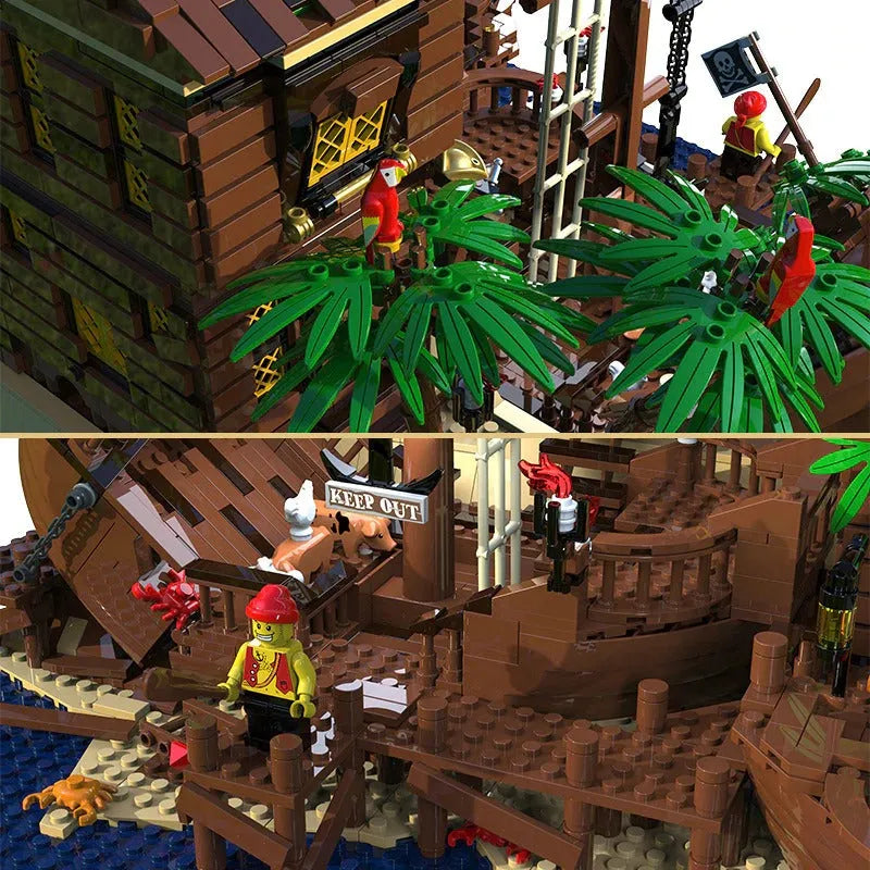 MOC Building Block Set: Pirates Of Barracuda Bay Ship 49016