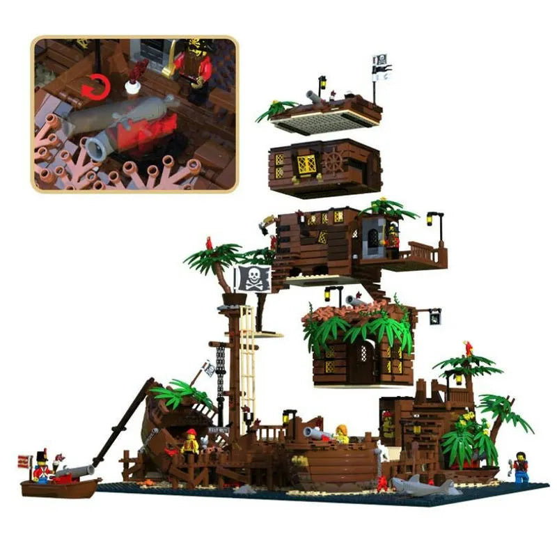 MOC Building Block Set: Pirates Of Barracuda Bay Ship 49016