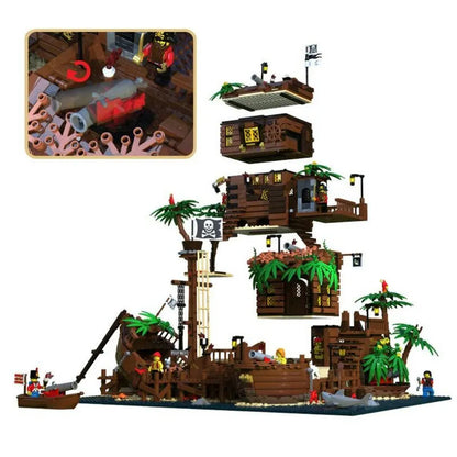 MOC Building Block Set: Pirates Of Barracuda Bay Ship 49016