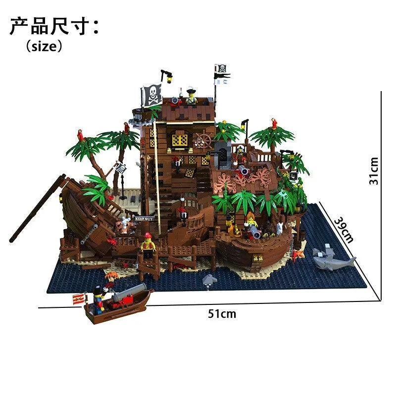 MOC Building Block Set: Pirates Of Barracuda Bay Ship 49016