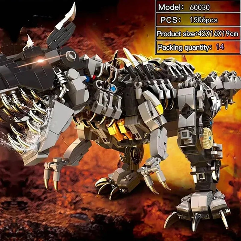 MOC Building Block Set: Mechanical Ancient Beasts Dinosaur, Model LW60030