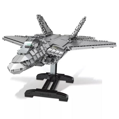 MOC Building Block Set: Aircraft F22 Raptor Fighter Jet, Model LY9002