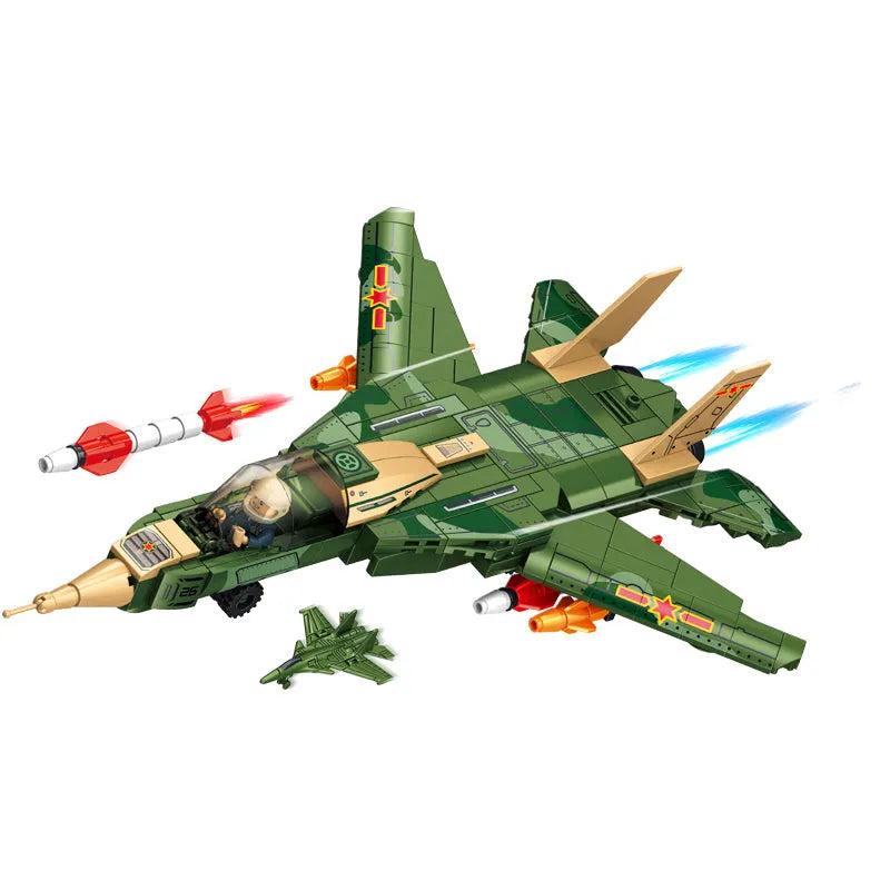 MOC Building Block Set: Aircraft Tomcat F-14 Fighter Plane, Model 88026