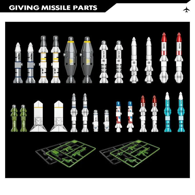 MOC Building Block Set: F-22 Raptor Fighter Plane, Model SX88001