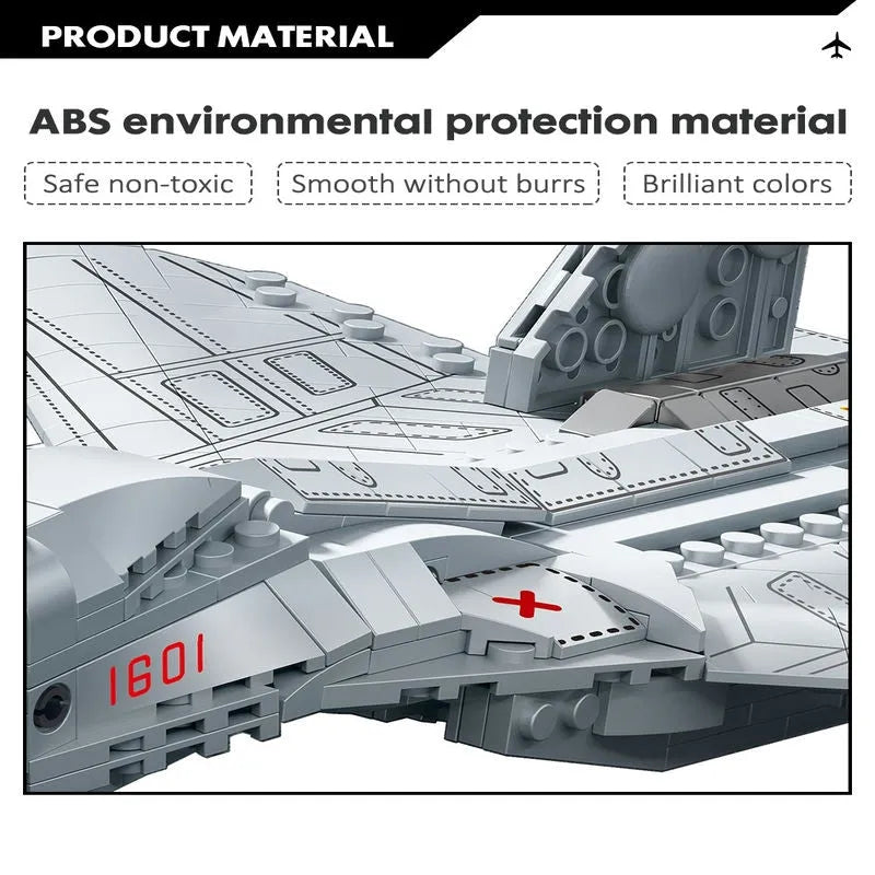 MOC Building Block Set: F-22 Raptor Fighter Plane, Model SX88001