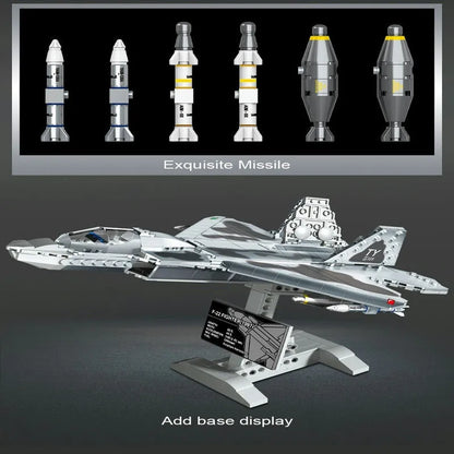MOC Building Block Set: F-22 Raptor Fighter Plane, Model SX88001