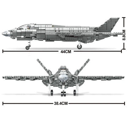 MOC Building Block Set: F-35 Aircraft Lightning Fighter Jet, Model LY9003