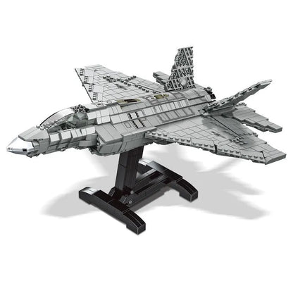 MOC Building Block Set: F-35 Aircraft Lightning Fighter Jet, Model LY9003