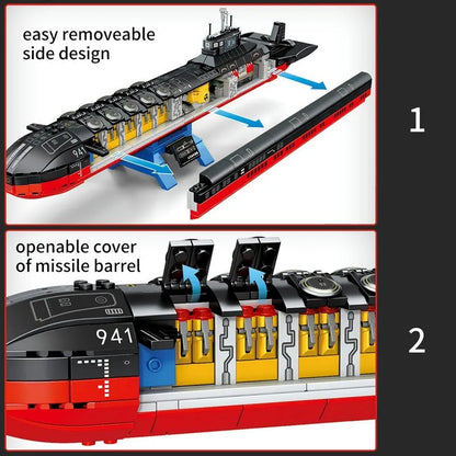 MOC Building Block Set: Nuclear Submarine Navy Warship, Model SY1676